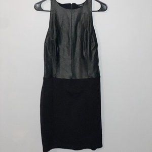 Mini Dress Dkny Black Leather and Polyester size 8